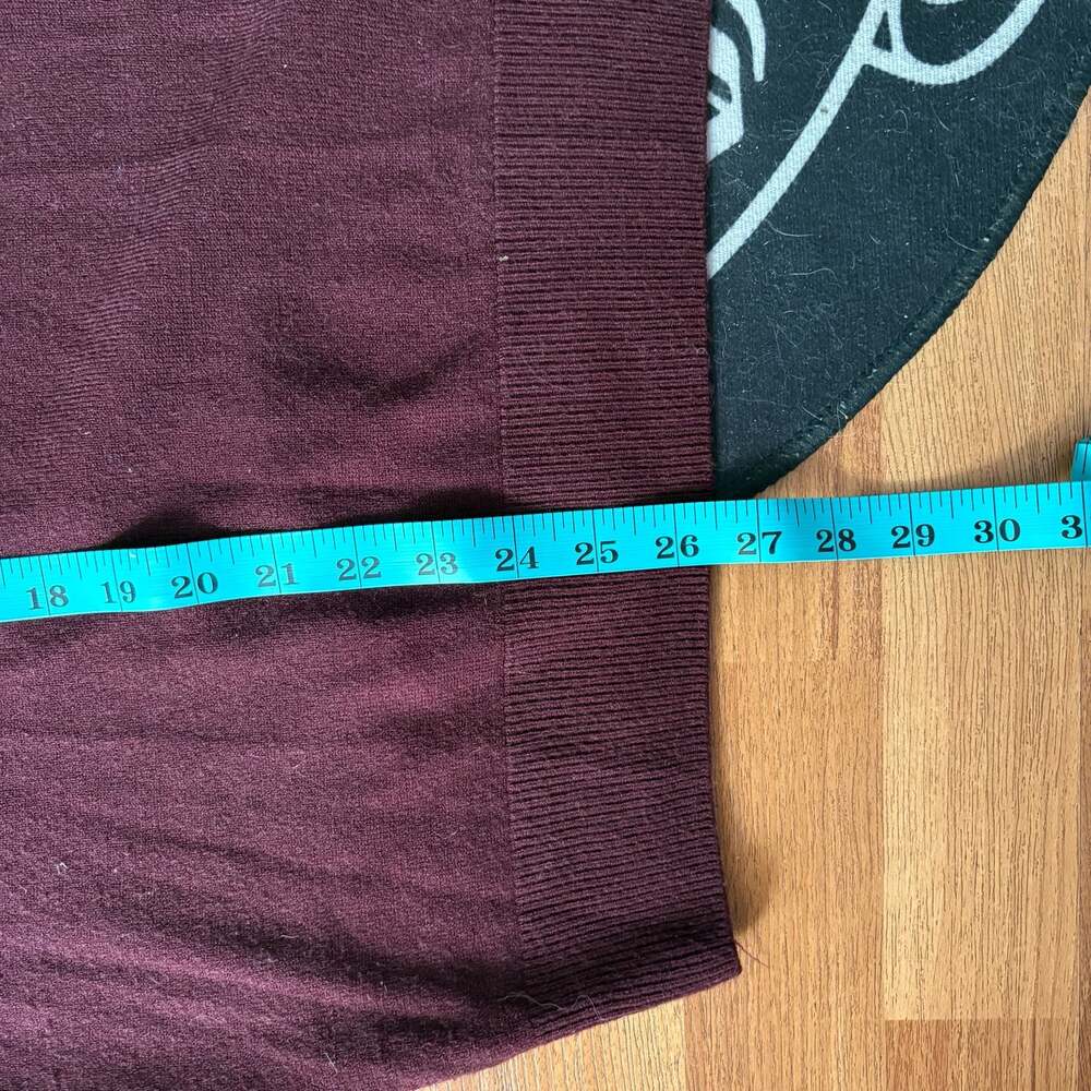 Polo Ralph Lauren 100% Cashmere V-Neck Sweater Burgundy - Picture 6 of 6